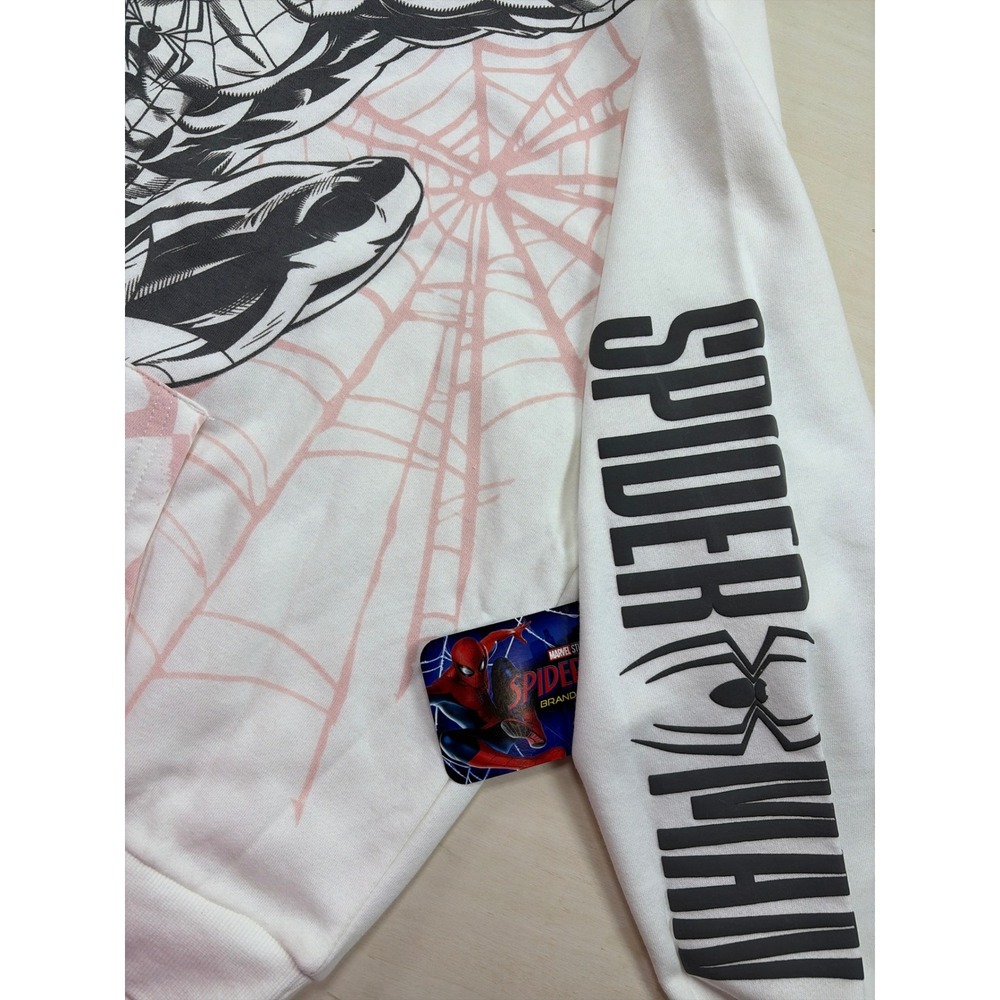 Marvel Spider-Man Brand New Day White Graphic Hoodie Sweatshirt Small - Picture 5 of 5